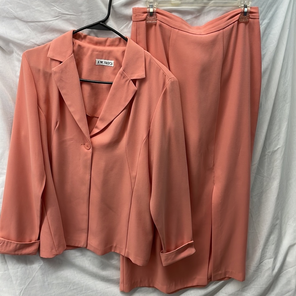 J.W. Treci 2 piece skirt suit ladies sz 12